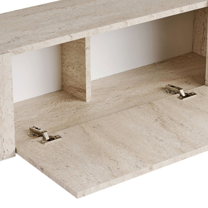 Nordure Nexus Soporte para Televisión Travertino y Oro